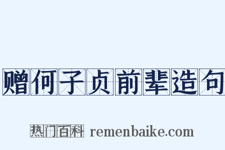 赠何子贞前辈造句是什么意思的图片